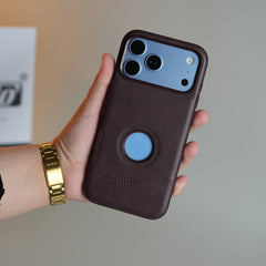 Stitched Leather Texture Case for 18 Series | Raised Camera Protection Cover