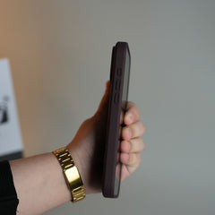 Stitched Leather Texture Case for 18 Series | Raised Camera Protection Cover