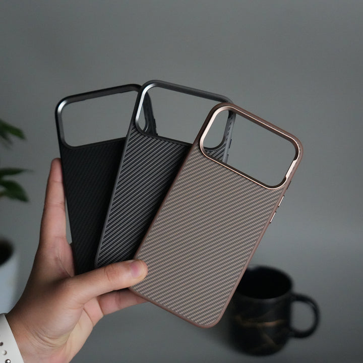 iPhone 17 Pro Max Metal Camera Ring Carbon Fiber Design MagSafe Cover