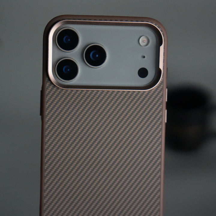 iPhone 17 Pro Max Metal Camera Ring Carbon Fiber Design MagSafe Cover