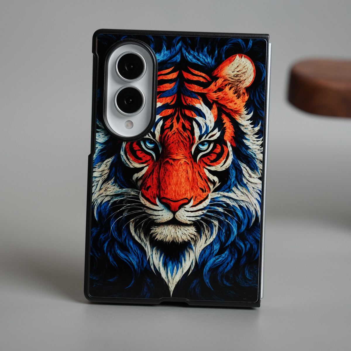 Vibrant Tiger Face Design Case | Galaxy Z Fold 8