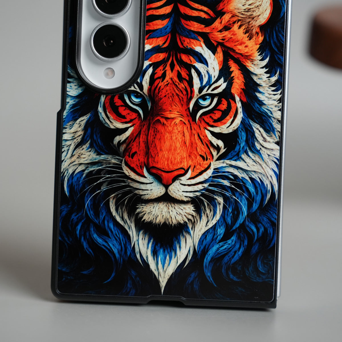 Vibrant Tiger Face Design Case | Galaxy Z Fold 8