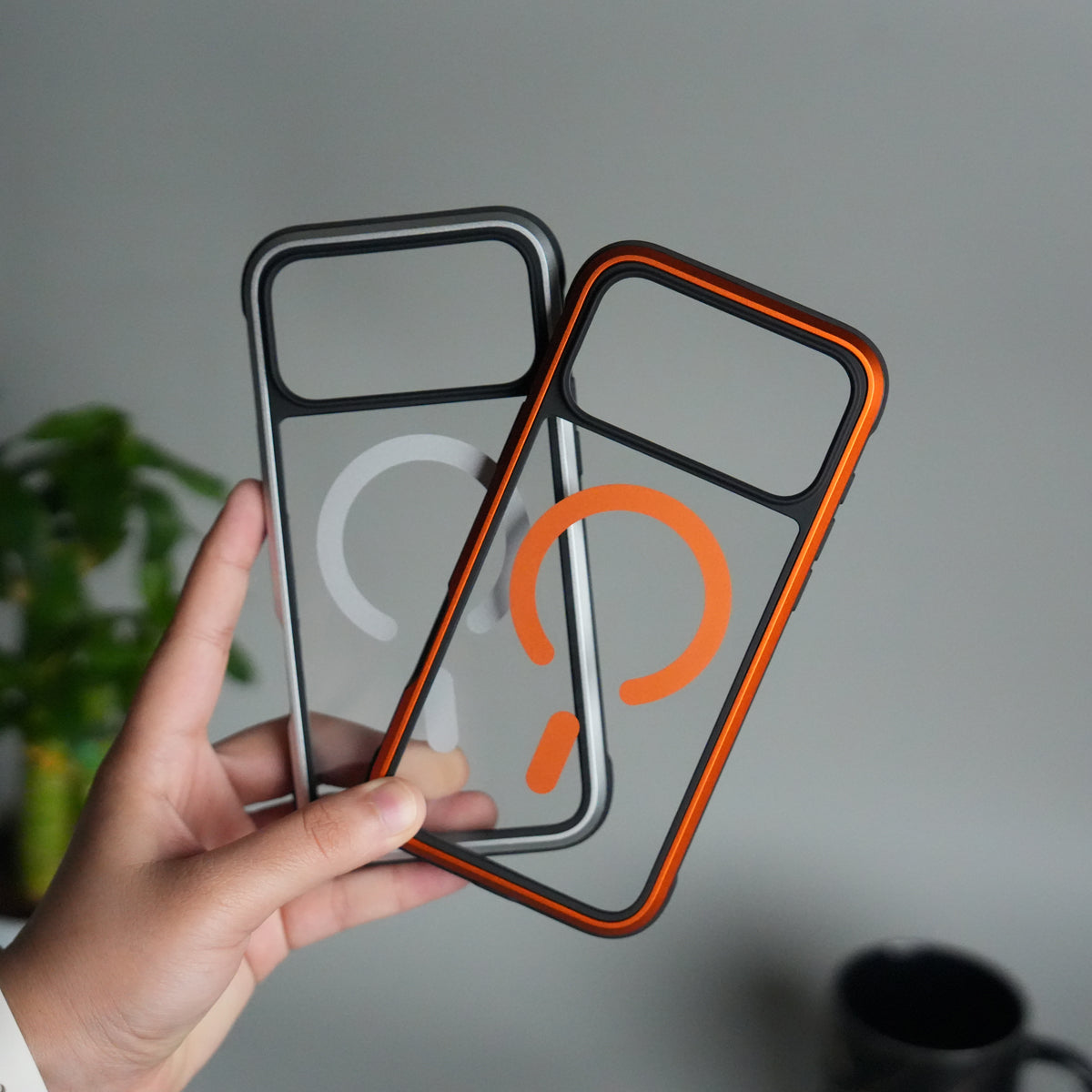 iPhone 17 Pro Max Transparent MagSafe Bumper Case | Metal Frame Shockproof Cover | Slim Crystal Clear Back