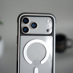 iPhone 17 Pro Max Transparent MagSafe Bumper Case | Metal Frame Shockproof Cover | Slim Crystal Clear Back