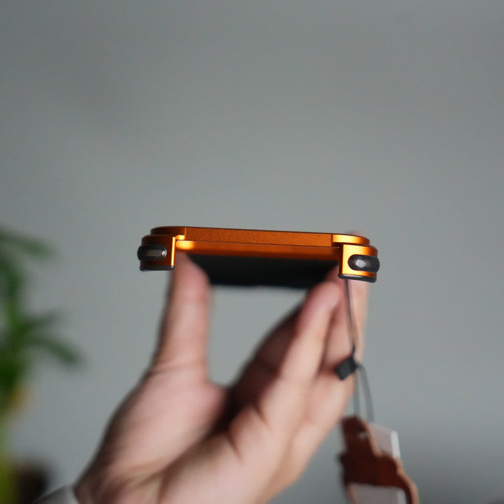 iPhone 17 Pro Magnetic Leather Case | Strong MagSafe + Metal Kickstand | Premium PU Leather Back with Aluminum Bumper Frame