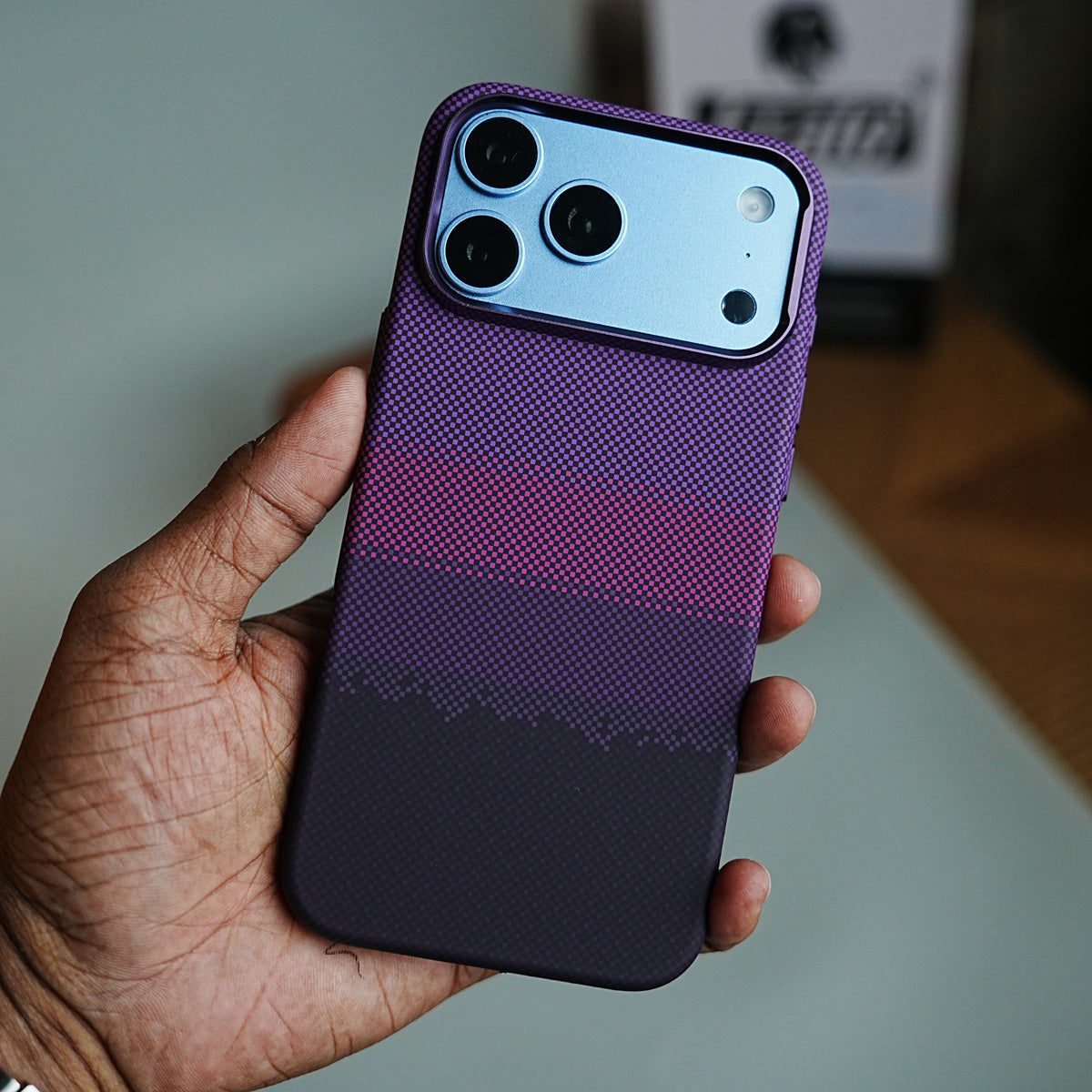 Gradient Carbon Fiber Texture Magnetic Case for iPhone 18 Series | Raised Camera Protective Cover