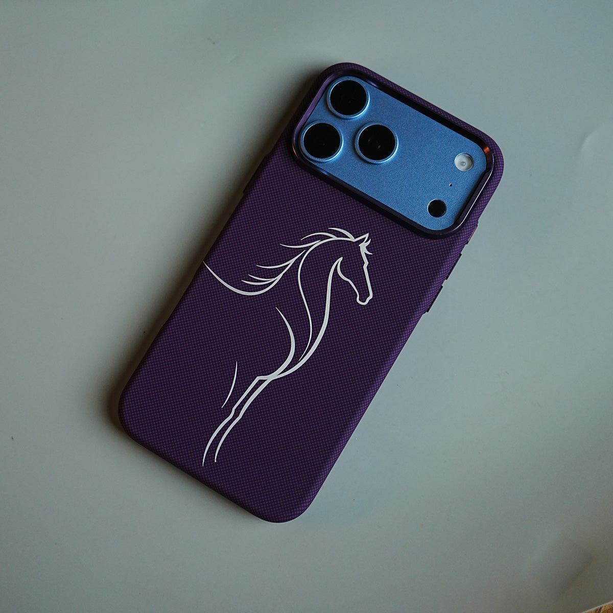Horse Line Art Magnetic Case for iPhone 18 Series | Textured Protective Cover