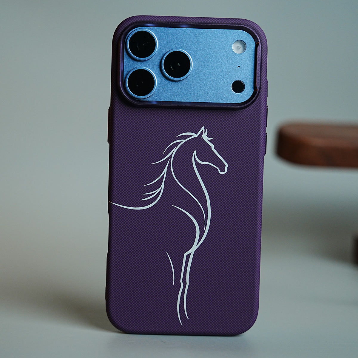 Horse Line Art Magnetic Case for iPhone 18 Series | Textured Protective Cover