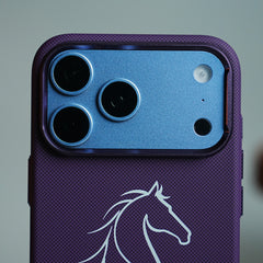 Horse Line Art Magnetic Case for iPhone 18 Series | Textured Protective Cover