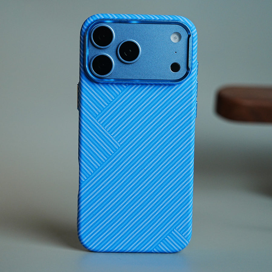 Geometric Fiber Texture Magnetic Case for iPhone 18 Series | Raised Camera Protective Cover
