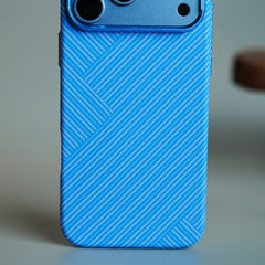 Geometric Fiber Texture Magnetic Case for iPhone 18 Series | Raised Camera Protective Cover