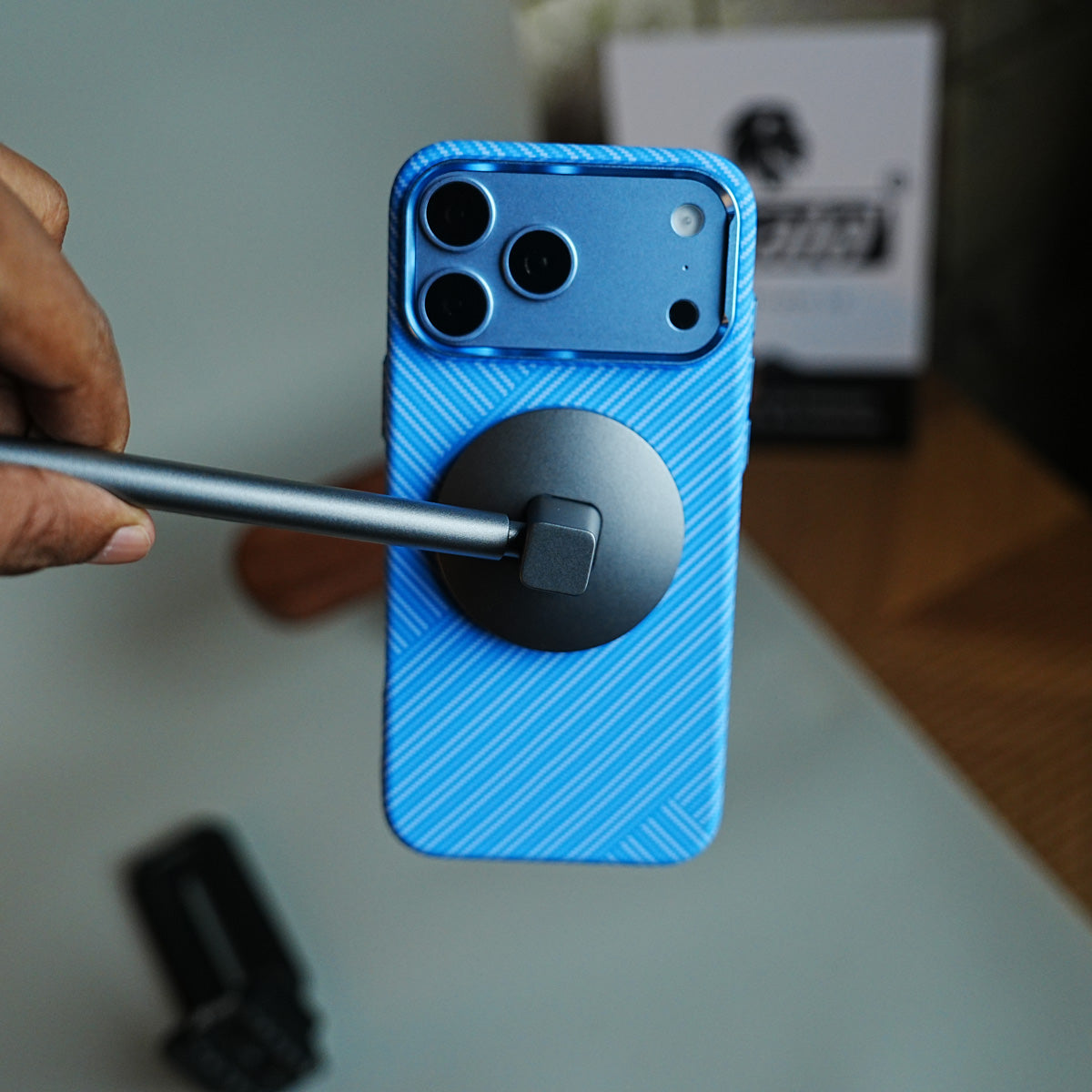 Geometric Fiber Texture Magnetic Case for iPhone 18 Series | Raised Camera Protective Cover