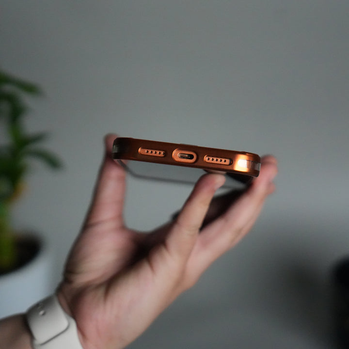 iPhone 17 Pro Transparent Side Chrome Electroplated Plated Magnetic Clear Back Case Covers