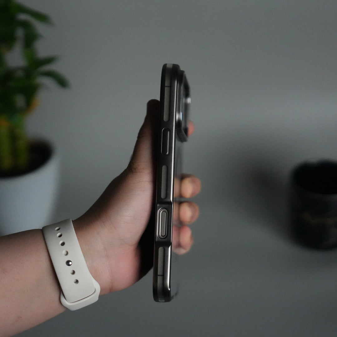 iPhone 17 Pro Transparent Side Chrome Electroplated Plated Magnetic Clear Back Case Covers