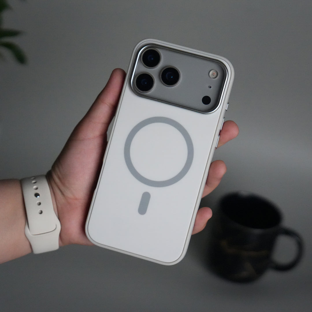 iPhone 17 Pro Matte MagSafe Case | Electroplated Camera Frame | Shockproof Back Cover