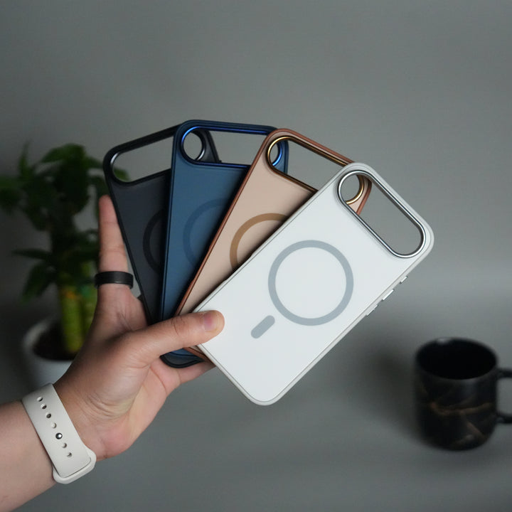 iPhone 17 Air Matte MagSafe Case | Electroplated Camera Frame | Shockproof Back Cover