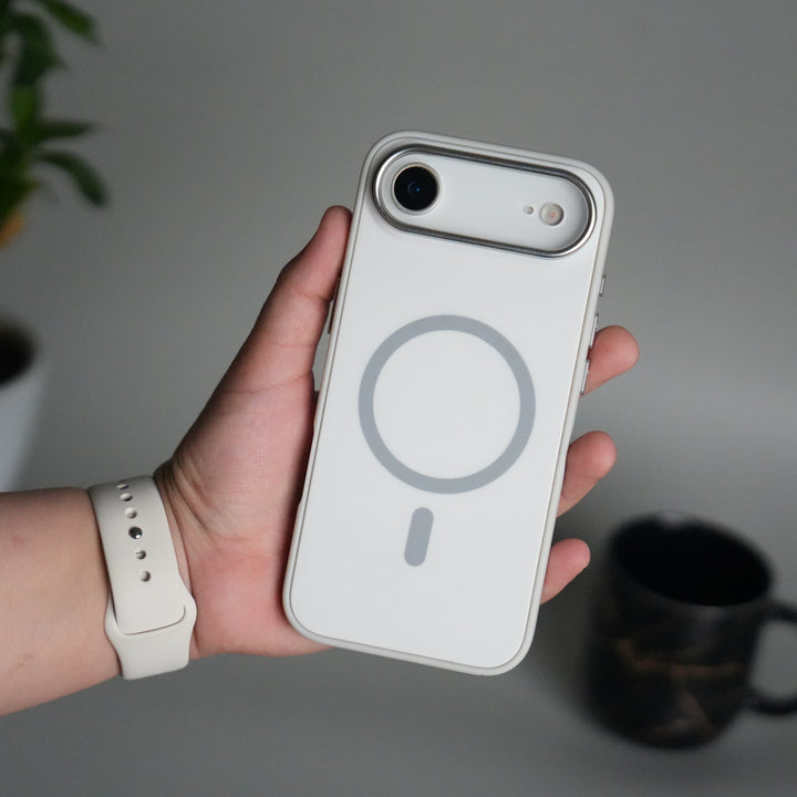 iPhone 17 Air Matte MagSafe Case | Electroplated Camera Frame | Shockproof Back Cover