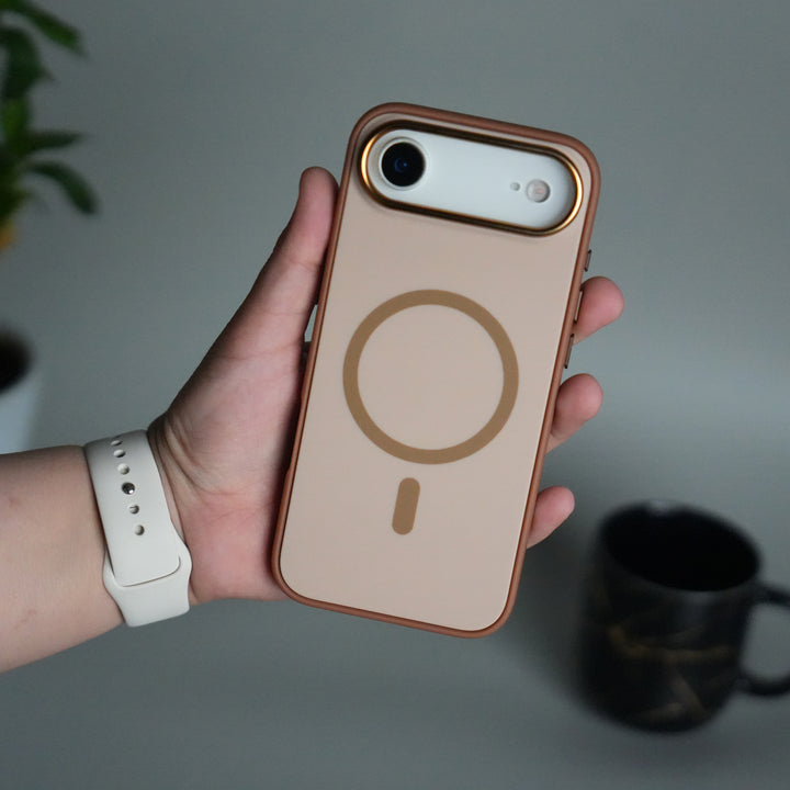 iPhone 17 Air Matte MagSafe Case | Electroplated Camera Frame | Shockproof Back Cover