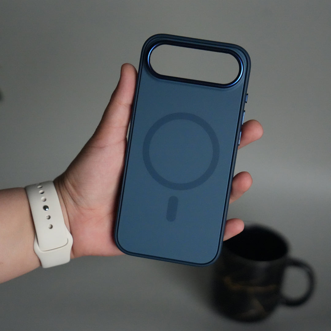 iPhone 17 Air Matte MagSafe Case | Electroplated Camera Frame | Shockproof Back Cover