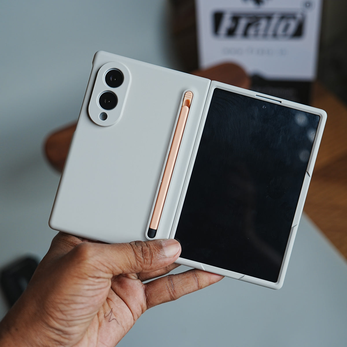 S Pen Holder Case for Galaxy Z Fold 8 | Protective Cover with Front Frame