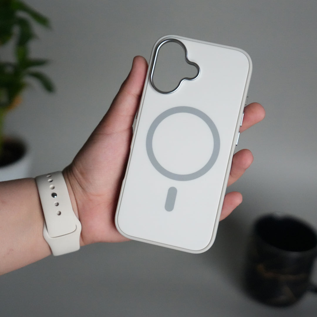 iPhone 17 Matte MagSafe Case | Electroplated Camera Frame | Shockproof Back Cover