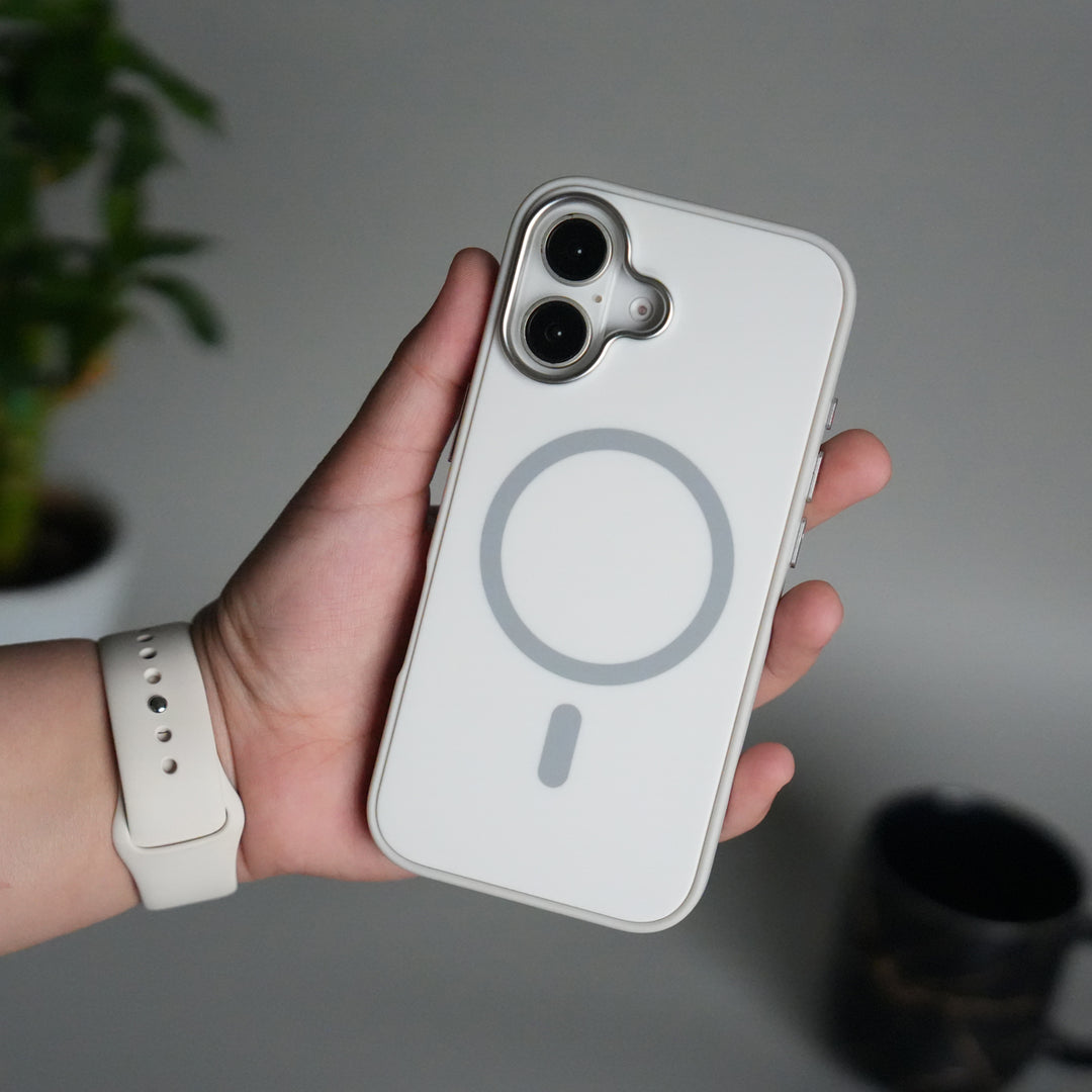 iPhone 17 Matte MagSafe Case | Electroplated Camera Frame | Shockproof Back Cover