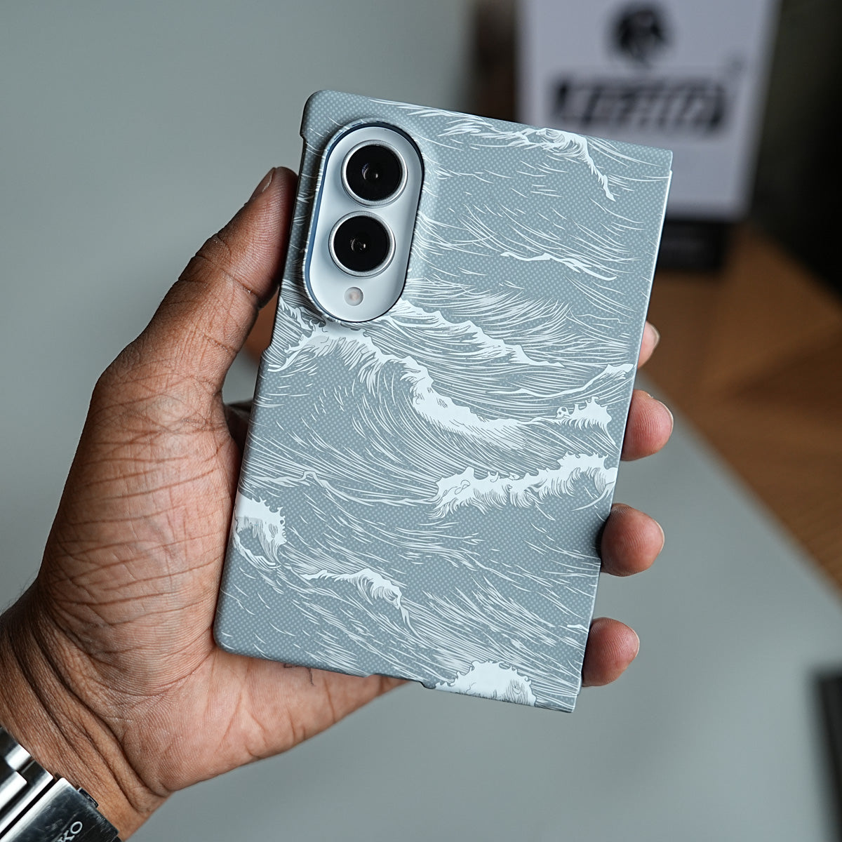 Ocean Wave Design Magnetic Case for Galaxy Z Fold 8 | Slim Protective Cover