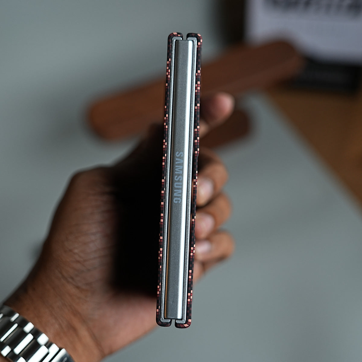 Geometric Pixel Pattern Magnetic Case for Galaxy Z Fold 8 | Slim Protective Cover