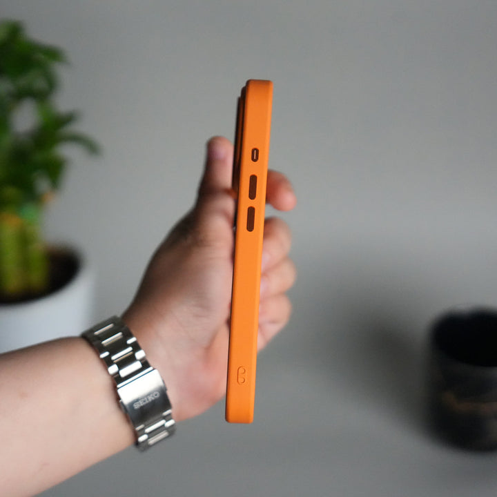 iPhone 17 Pro Clear Magnetic Metal Camera Ring Case | MagSafe Ring | Cosmic Orange