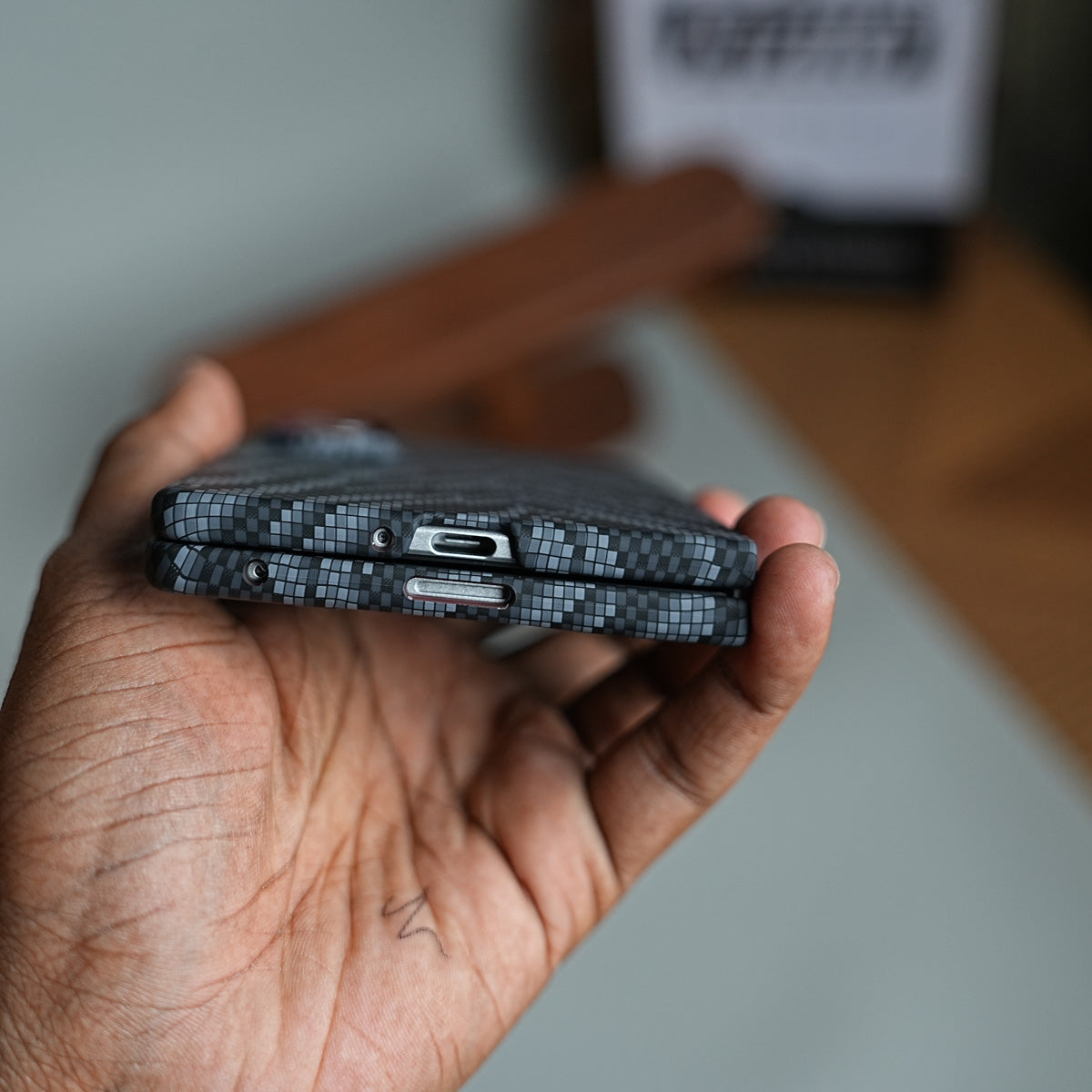 Geometric Pixel Pattern Magnetic Case for Galaxy Z Fold 8 | Slim Protective Cover