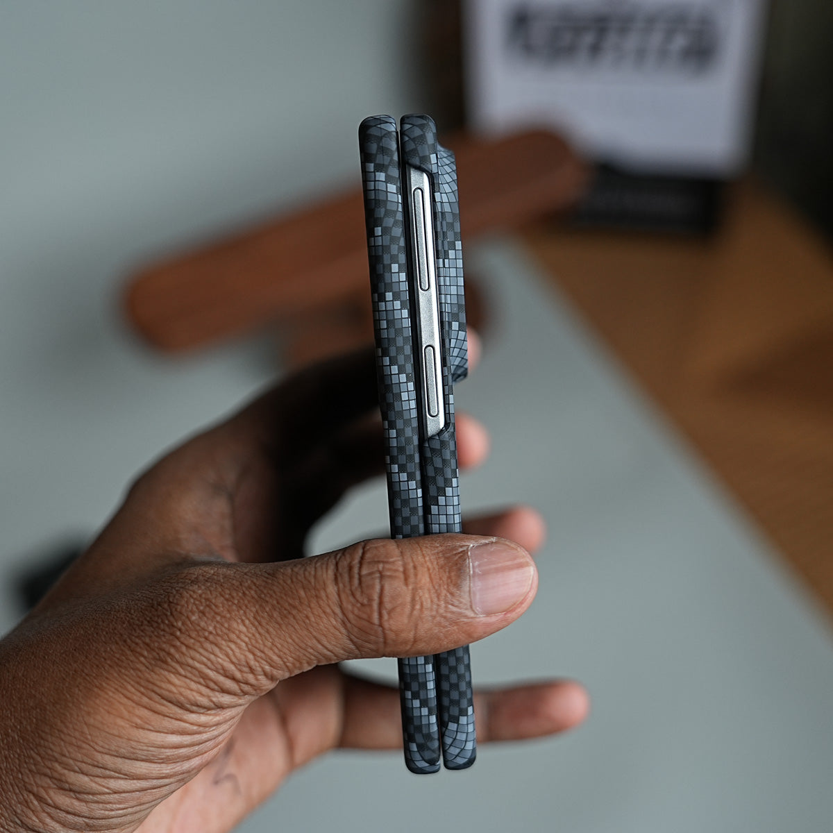 Geometric Pixel Pattern Magnetic Case for Galaxy Z Fold 8 | Slim Protective Cover