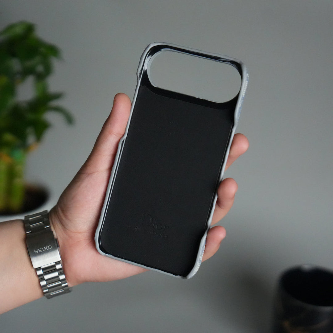 iPhone 17 Series Luxury CD Brand Design Case Cover | Gray