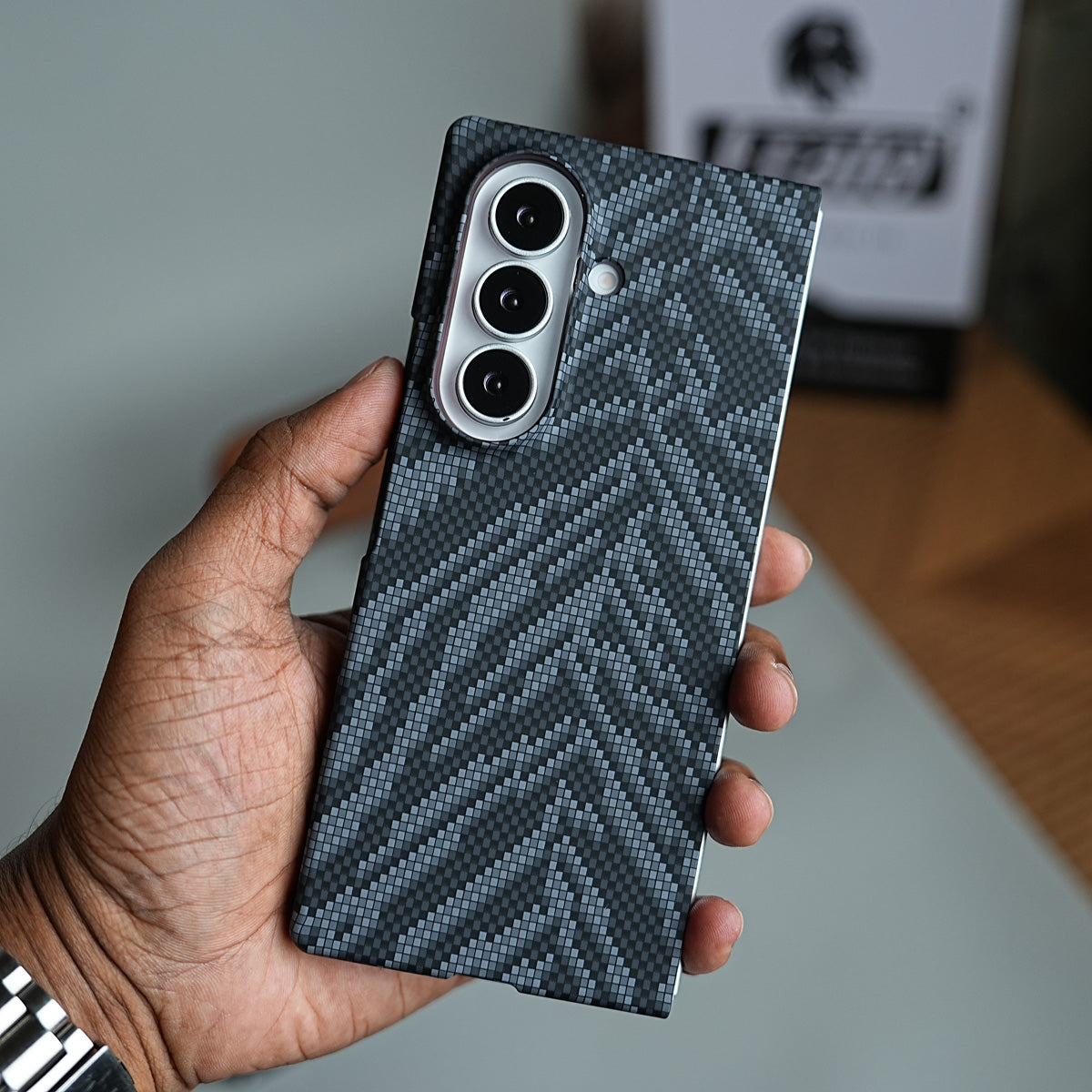 Geometric Pixel Pattern Magnetic Case for Galaxy Z Fold 5 | Slim Protective Cover