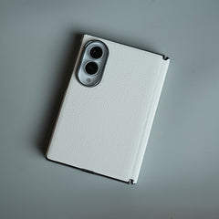 Premium Leather Texture Hinge Protection Case for Galaxy Z Fold 8 | Front Glass Cover