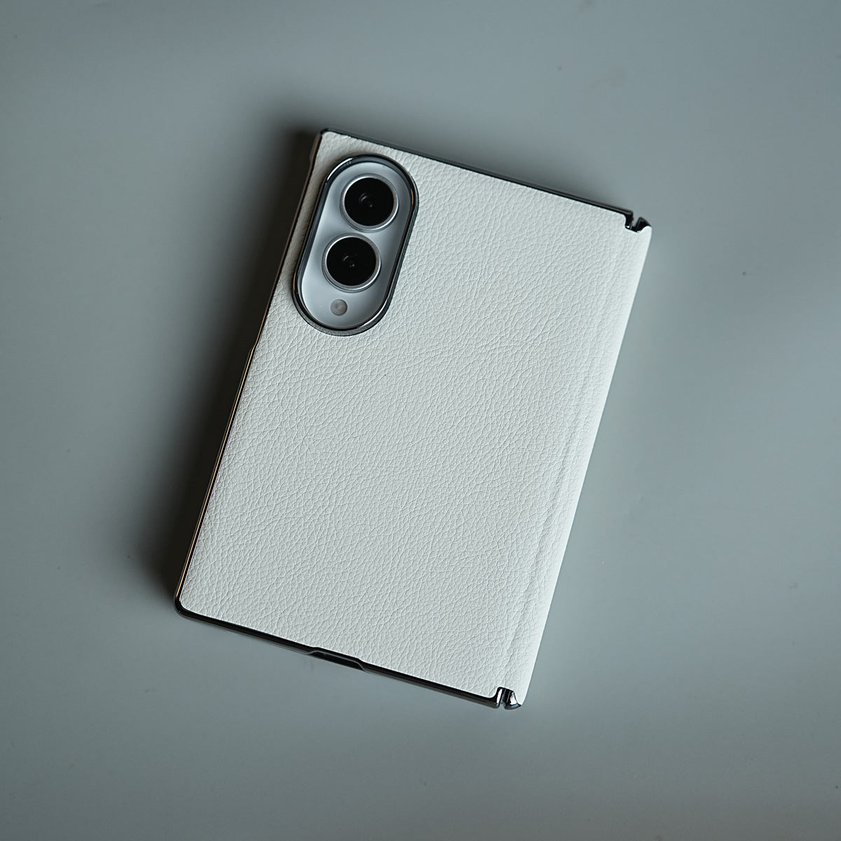 Premium Leather Texture Hinge Protection Case for Galaxy Z Fold 8 | Front Glass Cover