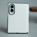 Premium Leather Texture Hinge Protection Case for Galaxy Z Fold 8 | Front Glass Cover