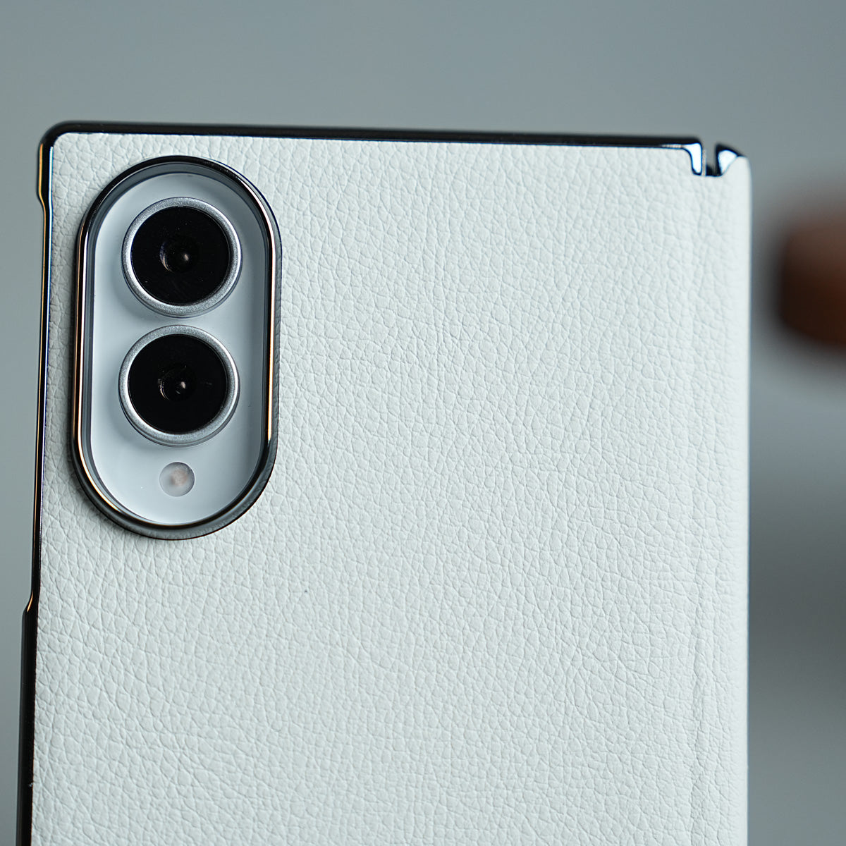 Premium Leather Texture Hinge Protection Case for Galaxy Z Fold 8 | Front Glass Cover
