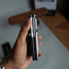 Premium Leather Texture Hinge Protection Case for Galaxy Z Fold 8 | Front Glass Cover