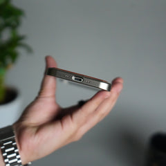 iPhone 17 Air Premium Metallic AeroFLex Aluminium Stitch Leather MagSafe Case