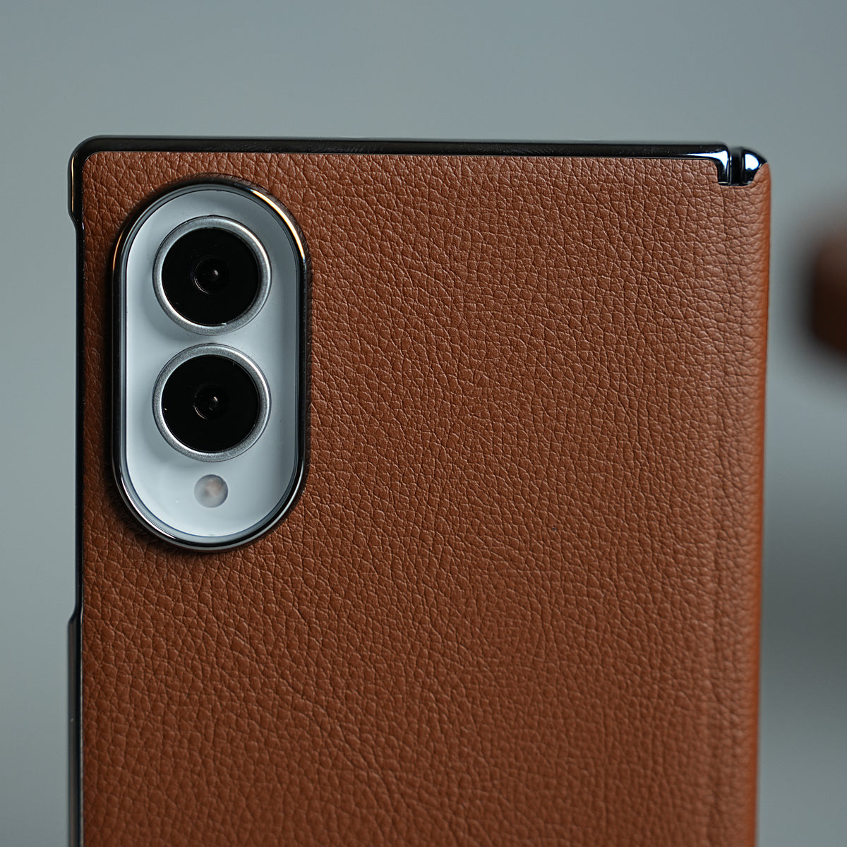 Premium Leather Texture Hinge Protection Case for Galaxy Z Fold 8 | Front Glass Cover