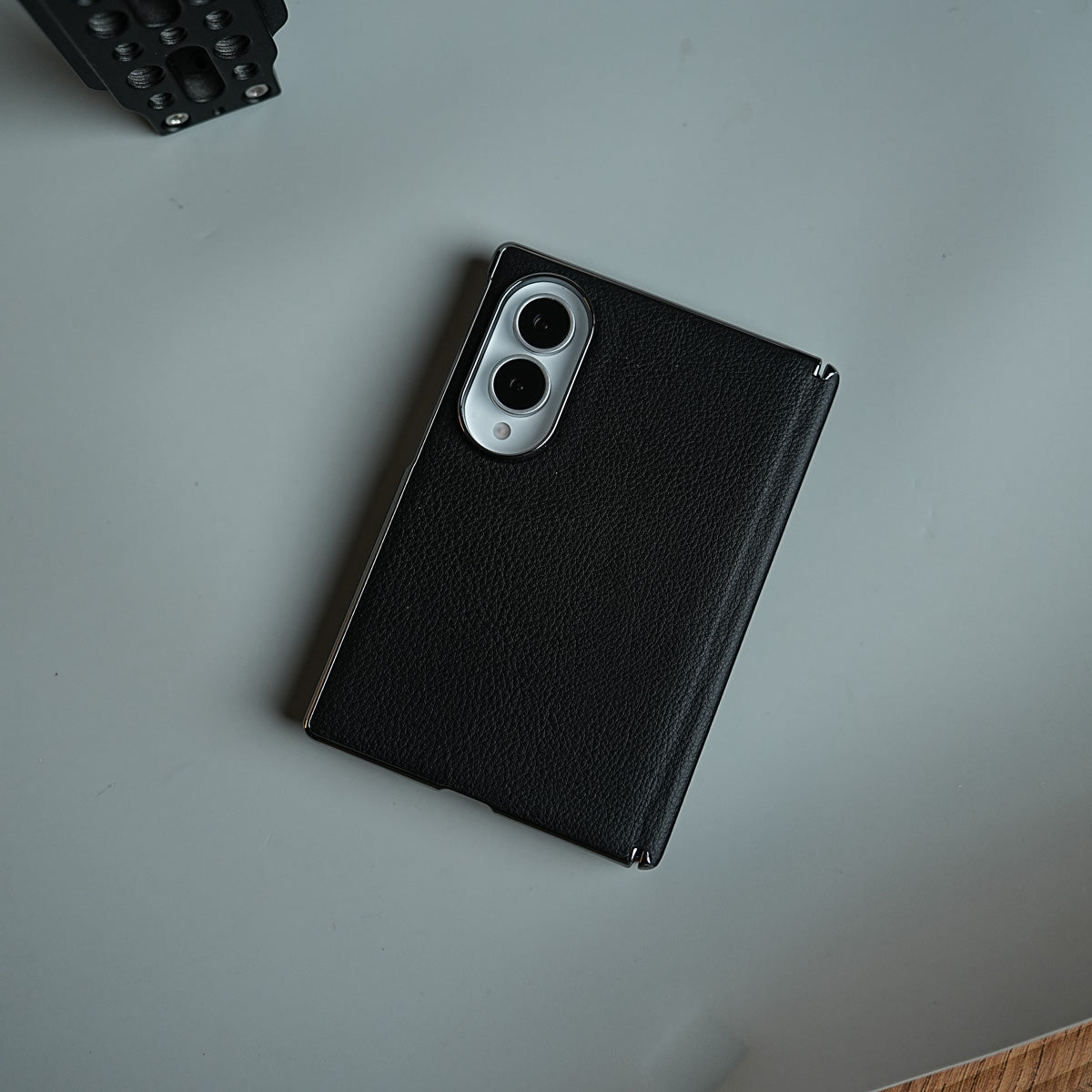 Premium Leather Texture Hinge Protection Case for Galaxy Z Fold 8 | Front Glass Cover