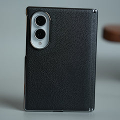 Premium Leather Texture Hinge Protection Case for Galaxy Z Fold 8 | Front Glass Cover