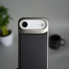 iPhone 17 Air Premium Metallic AeroFLex Aluminium Stitch Leather MagSafe Case
