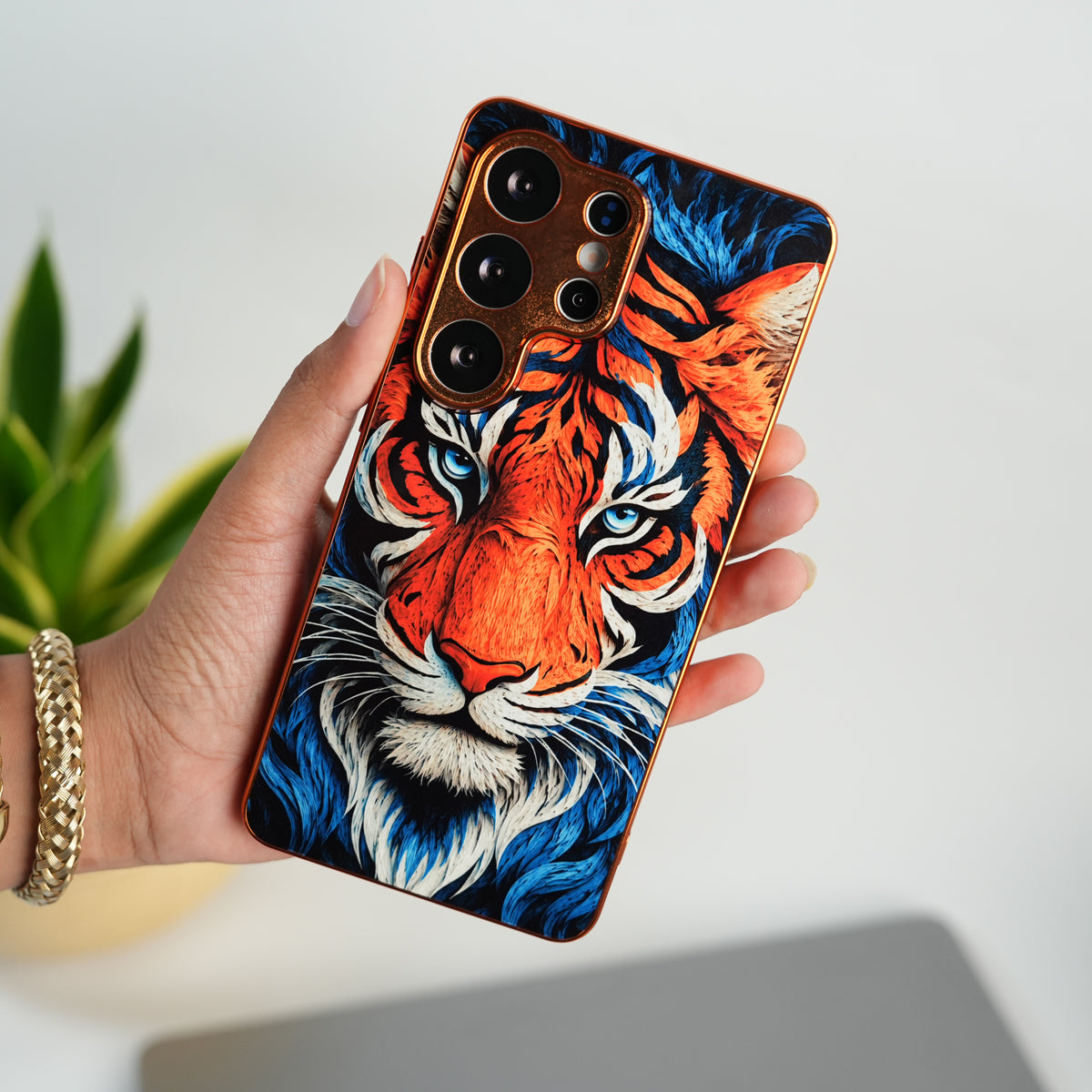 Galaxy Ultra Series Tiger Face Chrome Armor Case