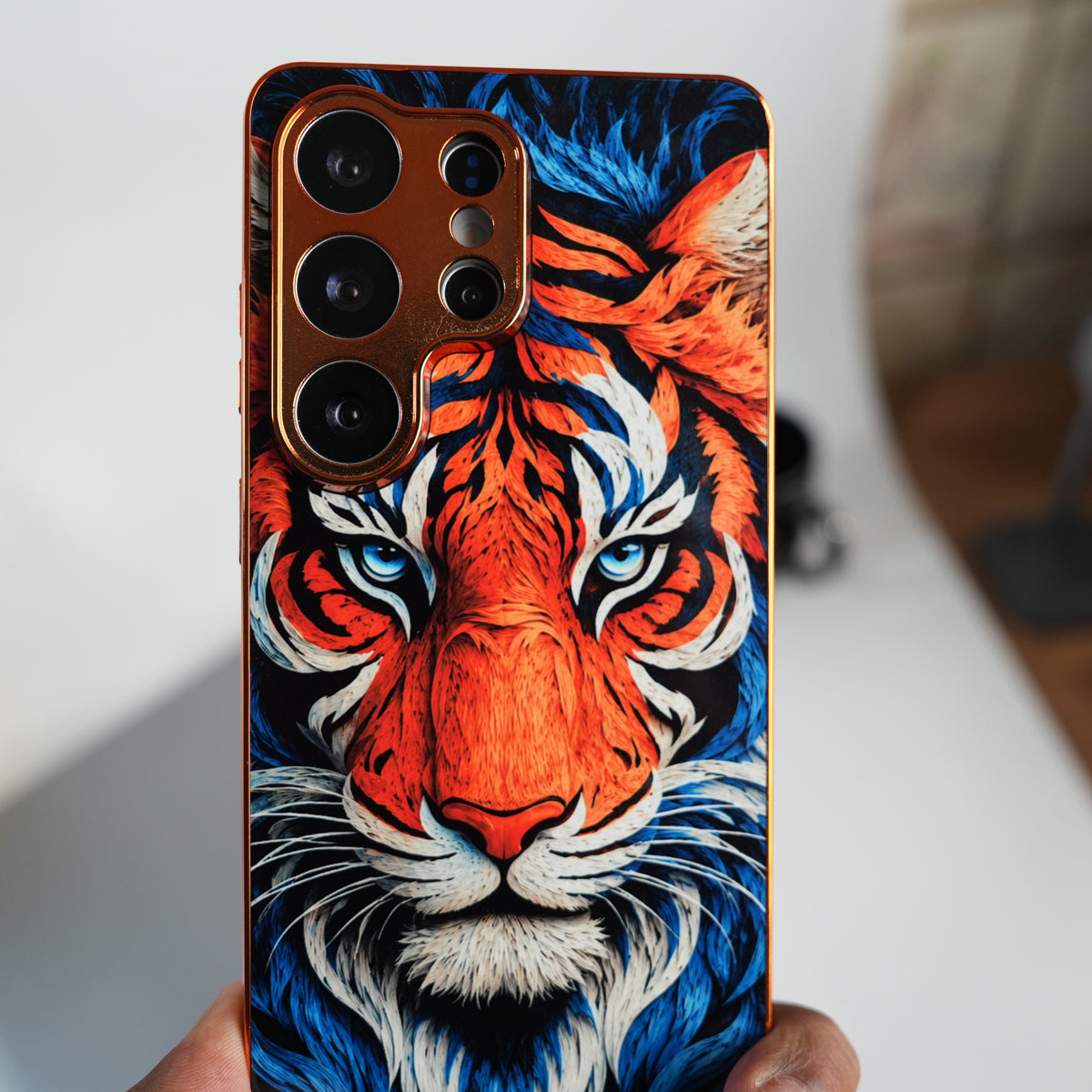 Galaxy Ultra Series Tiger Face Chrome Armor Case