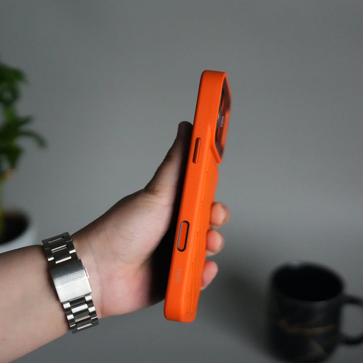 iPhone 17 Pro PUFF Leather Metallic Camera Frame Case Cover