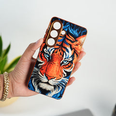 Galaxy S Series Tiger Face Chrome Armor Case