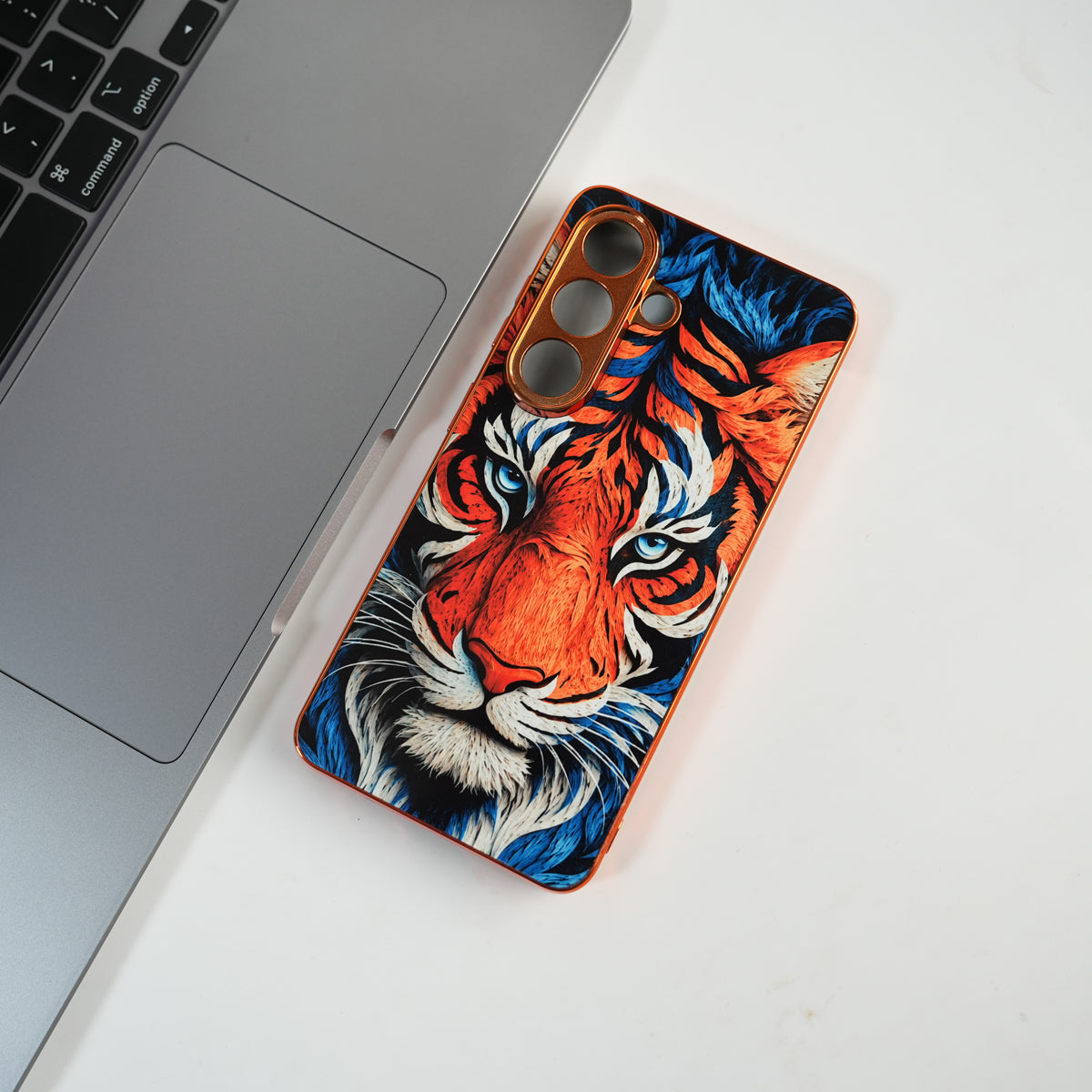 Galaxy S Series Tiger Face Chrome Armor Case