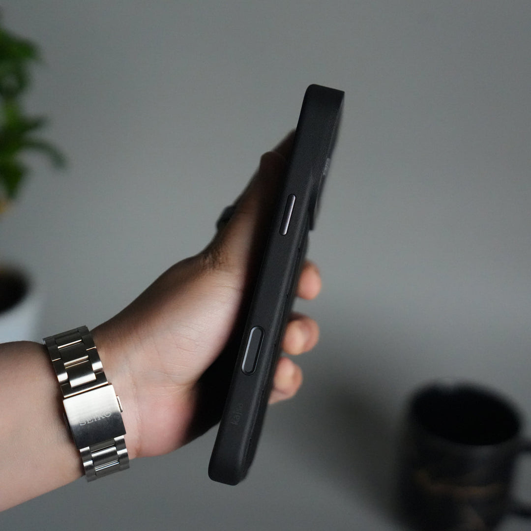 iPhone 17 Pro PUFF Leather Metallic Camera Frame Case Cover