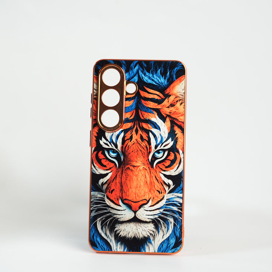Galaxy S Series Tiger Face Chrome Armor Case